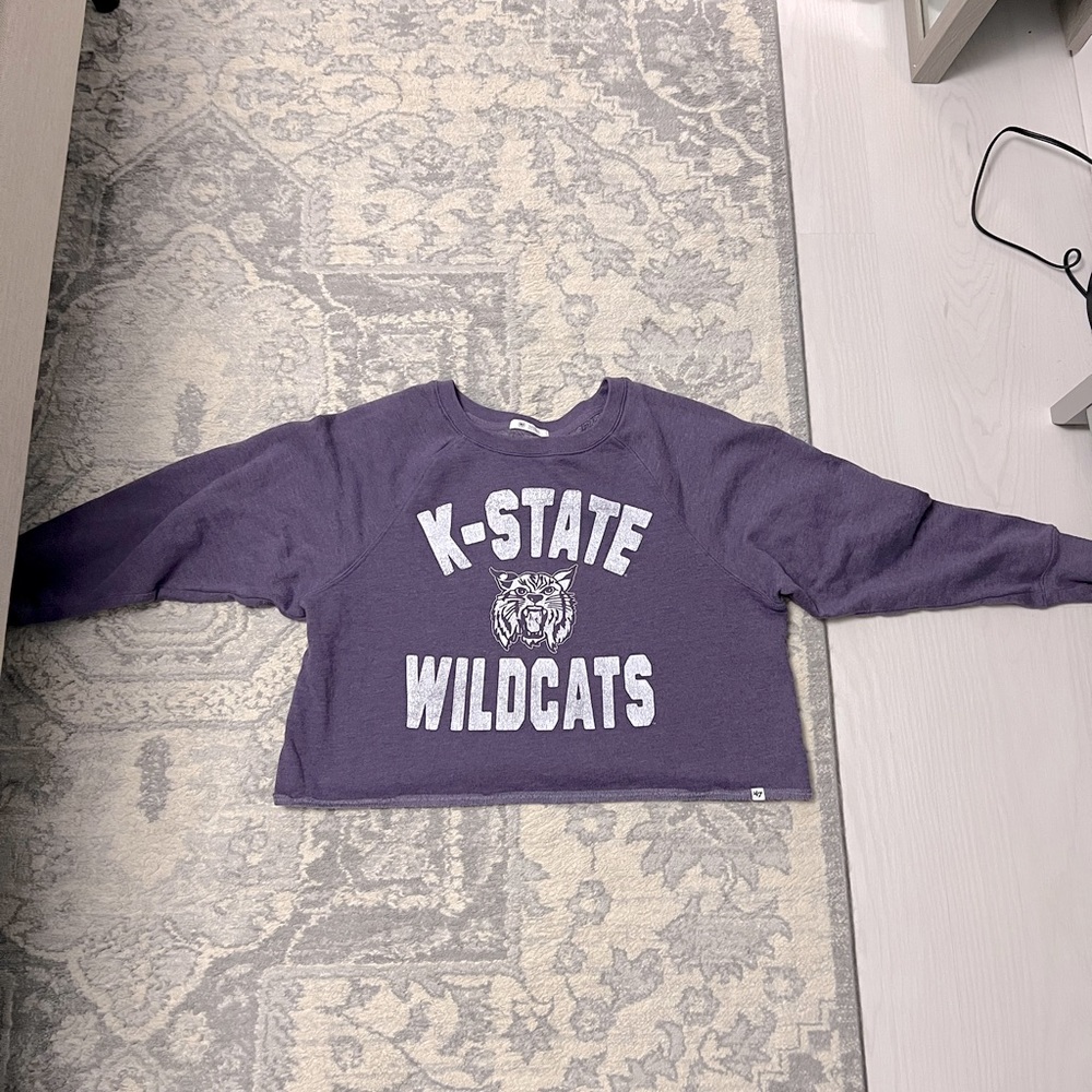K-State cropped sweatshirt